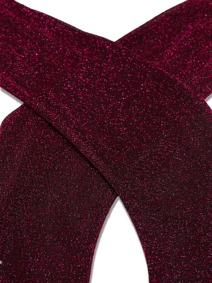 Purple 1970s Sheer Glitter Disco Halter Jumpsuit - vintage jumpsuit, retro fashion