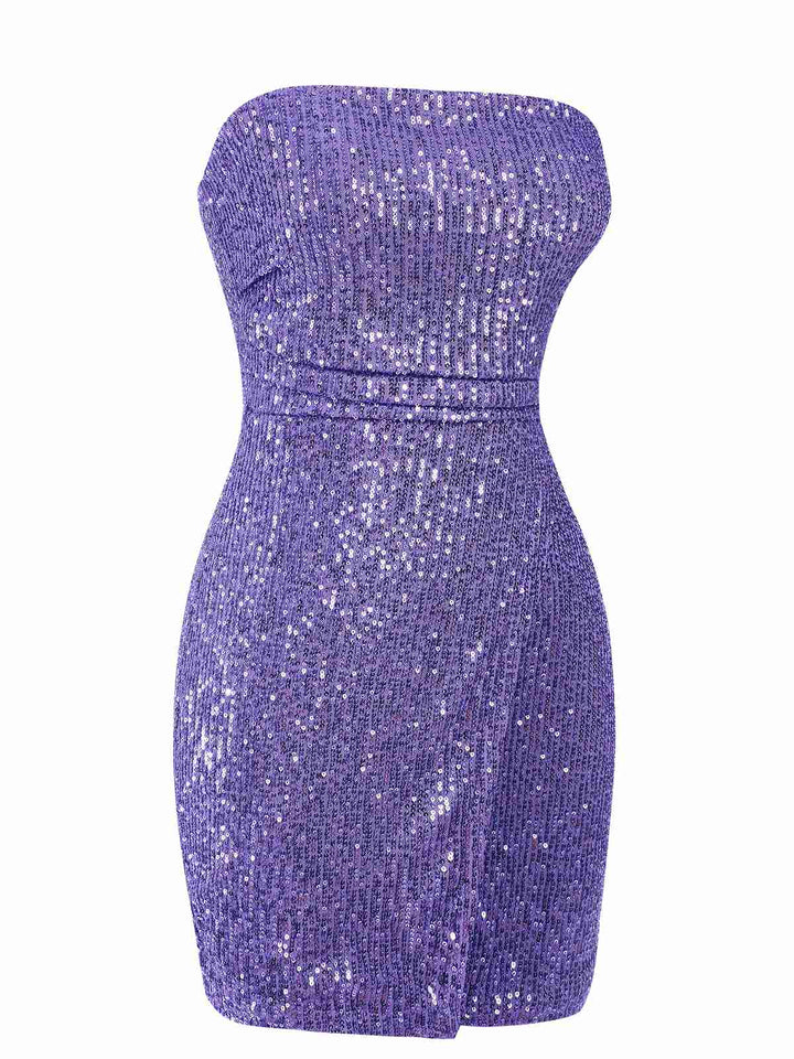 Purple 1970s Solid Sequined Skinny Dress, vintage dress, retro fashion - perfect for women who love vintage and retro fashion