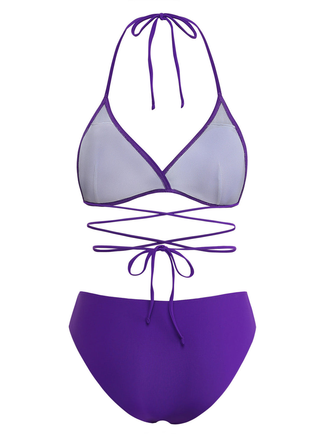 Purple Halter Vintage Bikini, vintage swimsuit, swimwear - perfect for women who love vintage and retro fashion