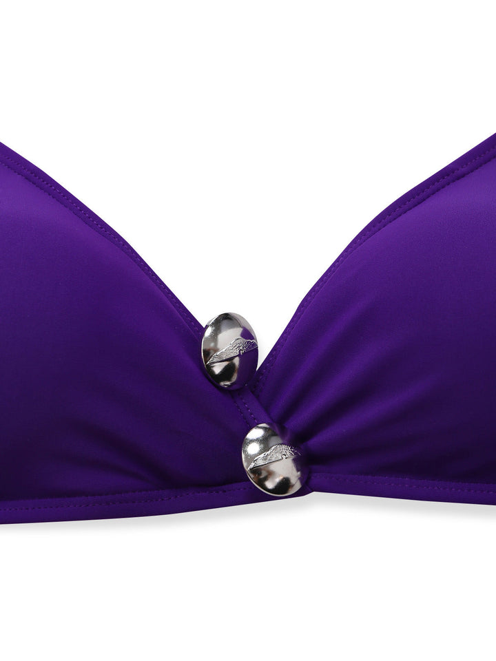 Purple Halter Vintage Bikini, vintage swimsuit, swimwear - perfect for women who love vintage and retro fashion