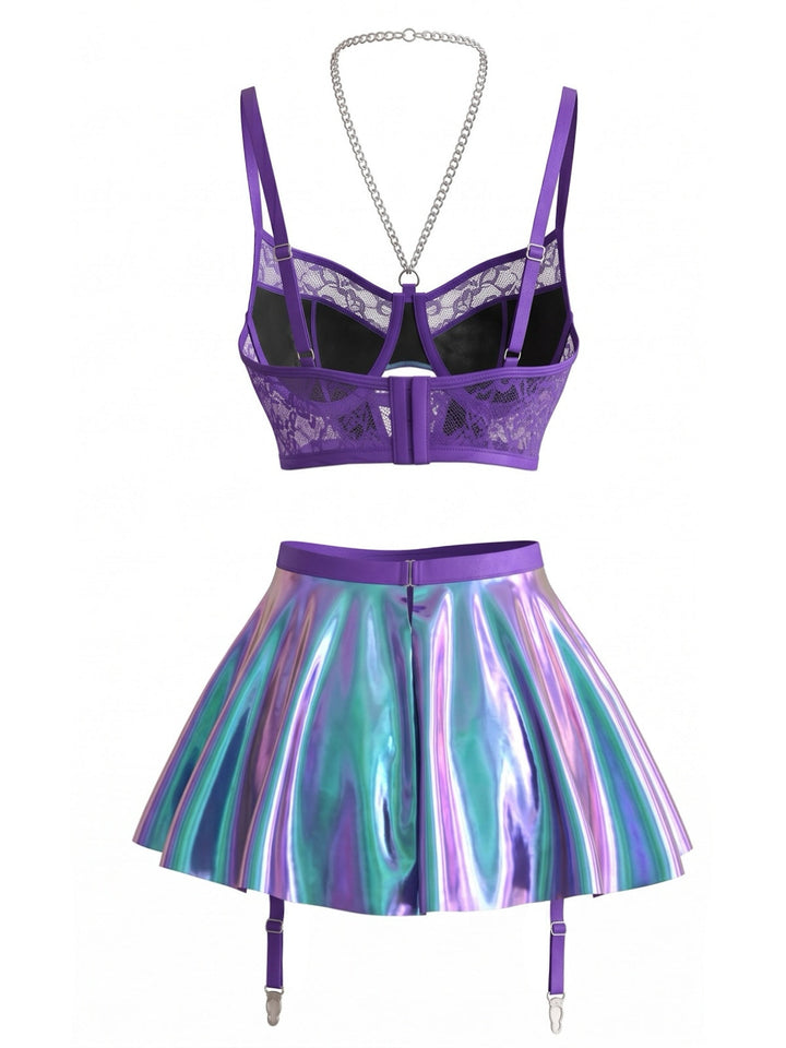 Bronze Violet Vintage Retro Nightgown 3