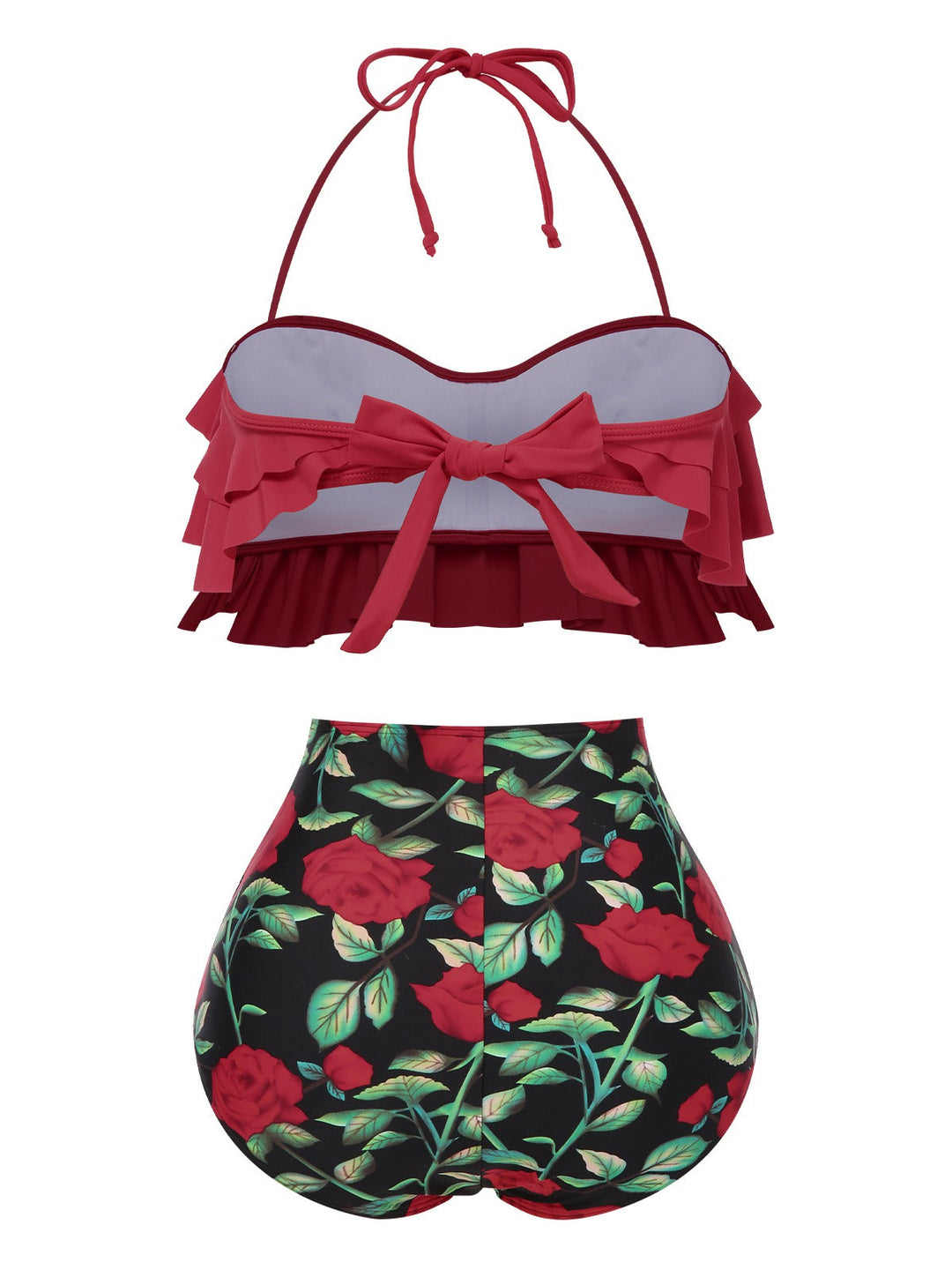 1930s Ruffle Halter Swimsuit | 1930s | vintage swimsuit, retro beachwear