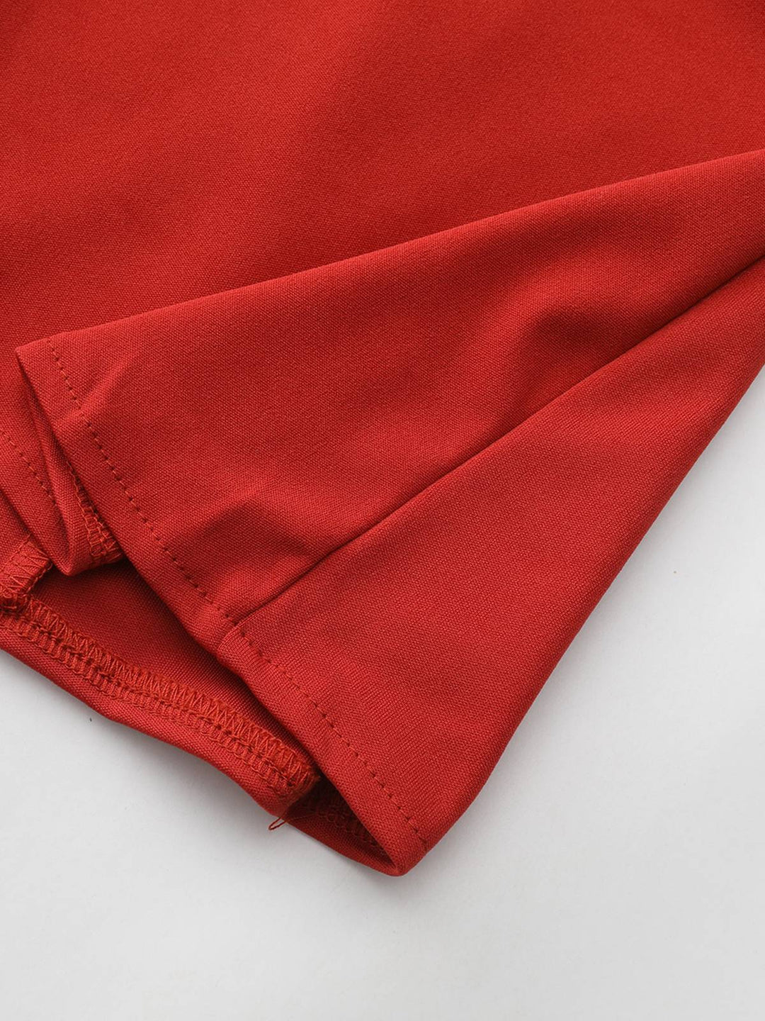 Red 1940s Diagonal Button Stand Collar Coat - vintage fashion, style, elegant red