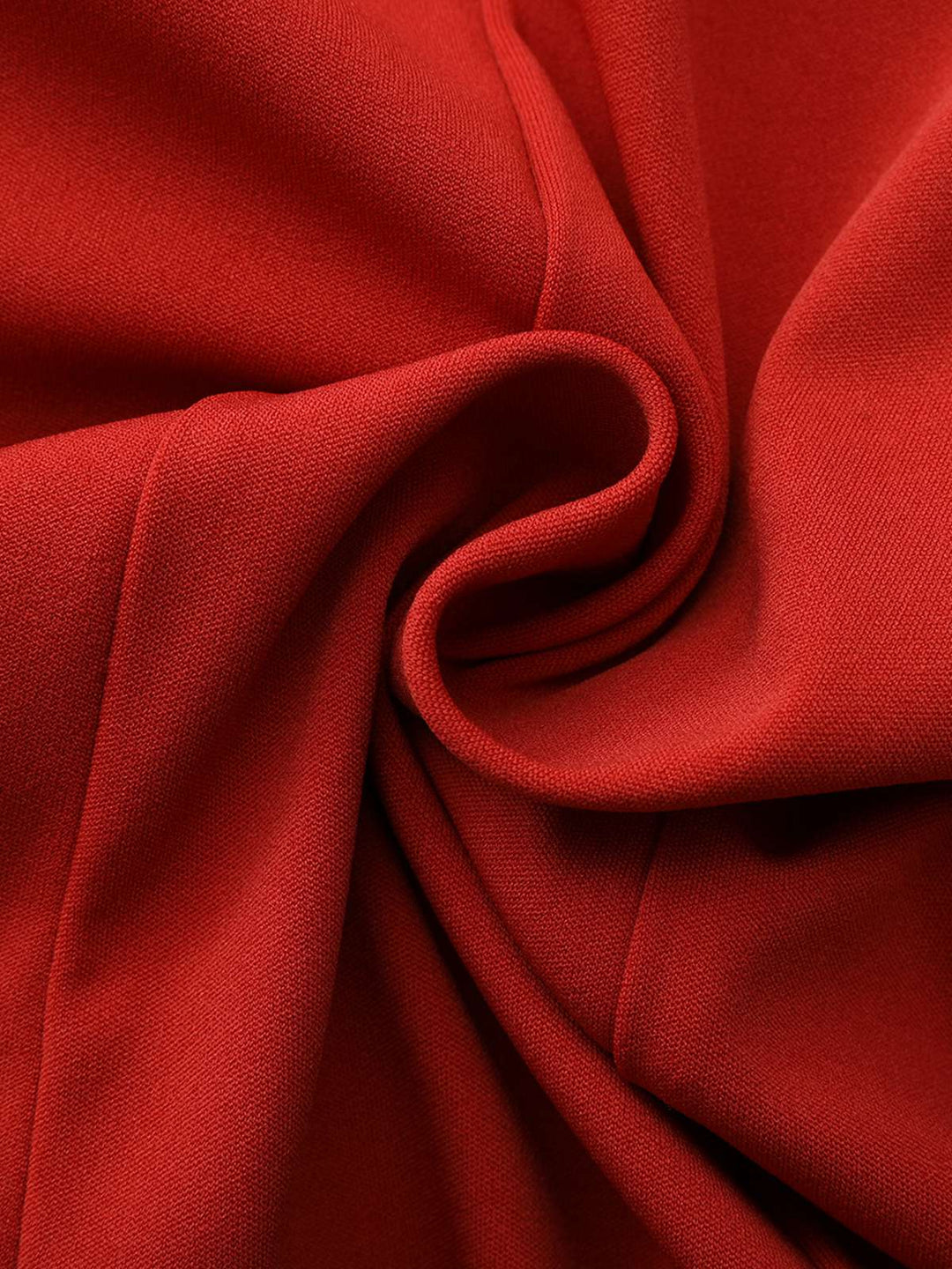 Red 1940s Diagonal Button Stand Collar Coat - vintage fashion, style, elegant red