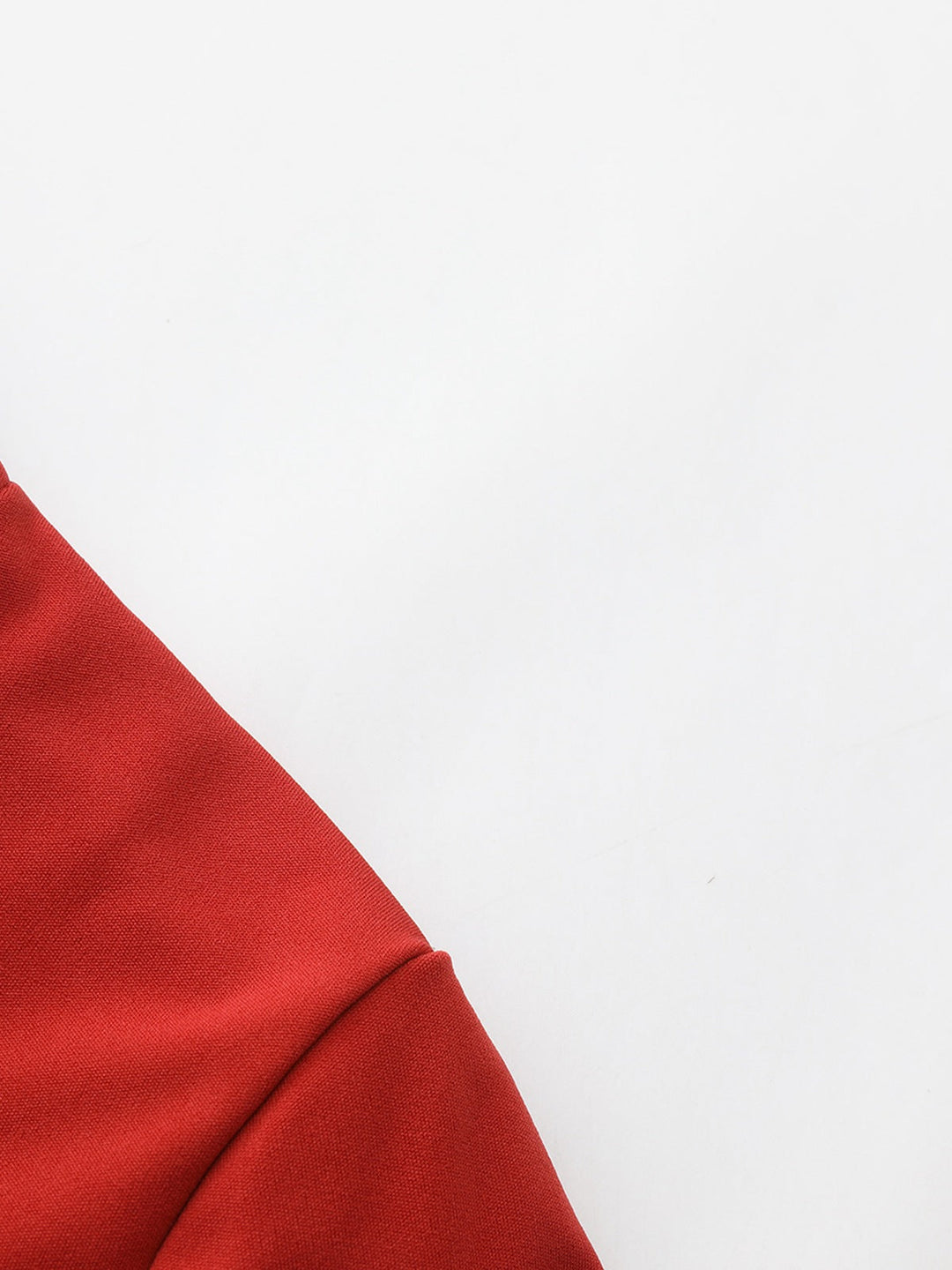Red 1940s Diagonal Button Stand Collar Coat - vintage fashion, style, elegant red