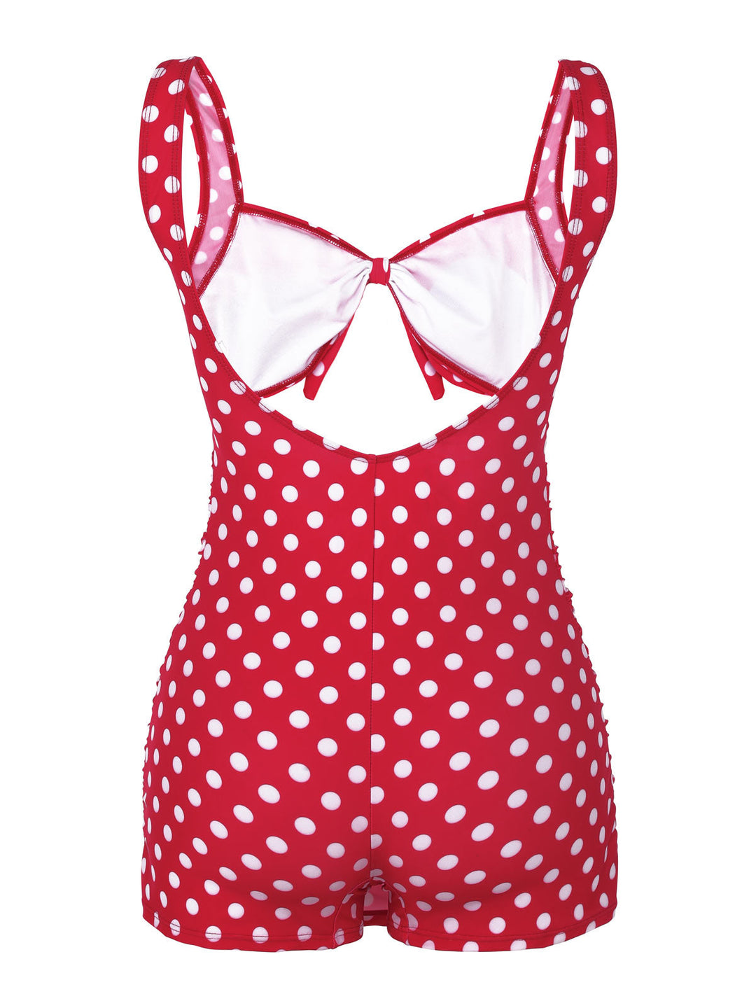 Red Polka Dot Strap One-Piece Swimsuit: timeless style reimagined