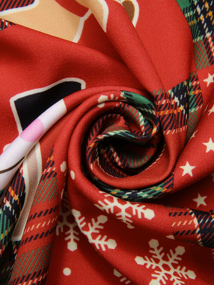 Red 1950s Christmas Plaid Santa Claus Dress: timeless style reimagined