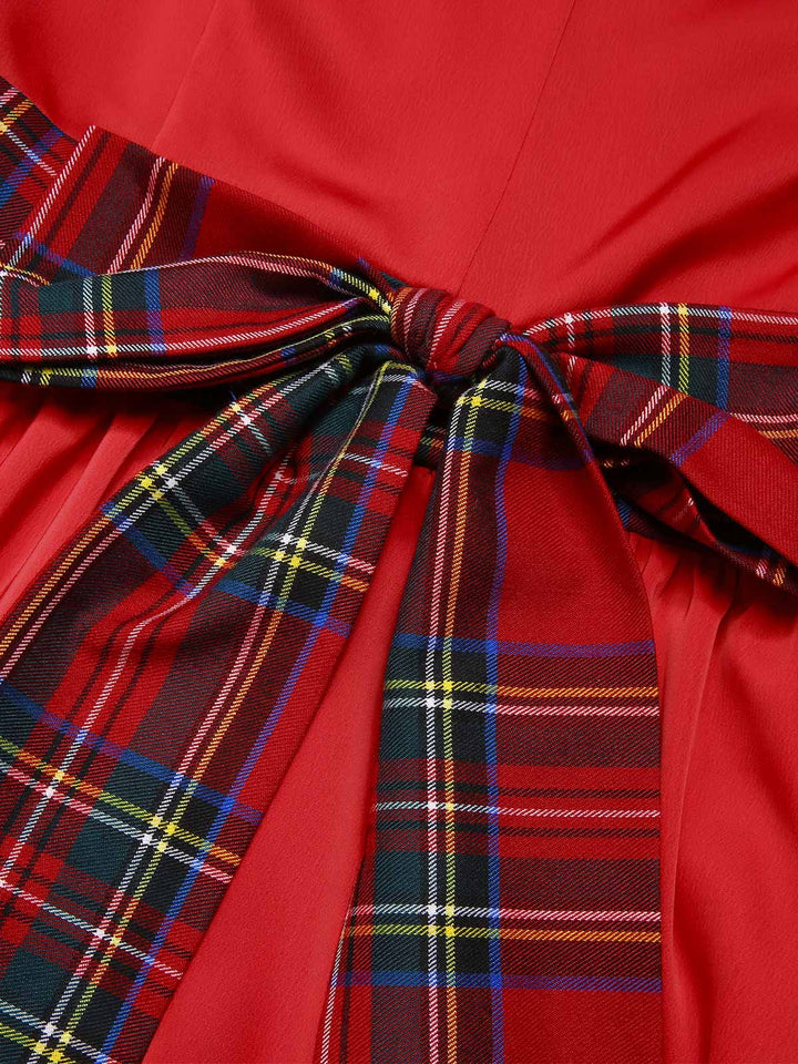1950s Christmas Plaids OffShoulder Dress | 1950s | vintage dress, fashion