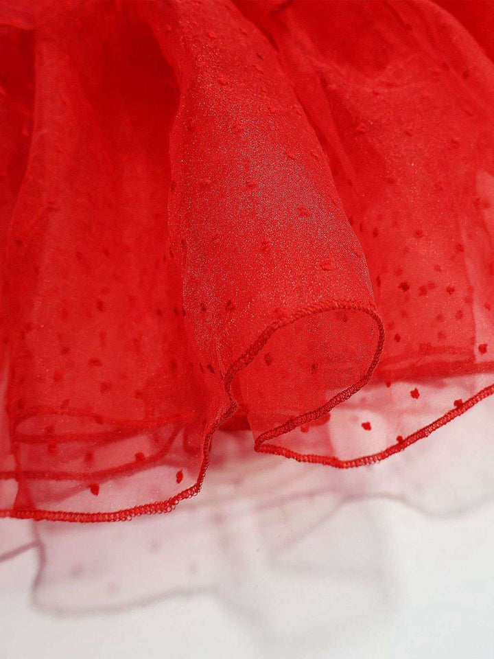 Red 1950s Halloween Ghost Bride Dots Dress Set - vintage dress, retro fashion, rockabilly