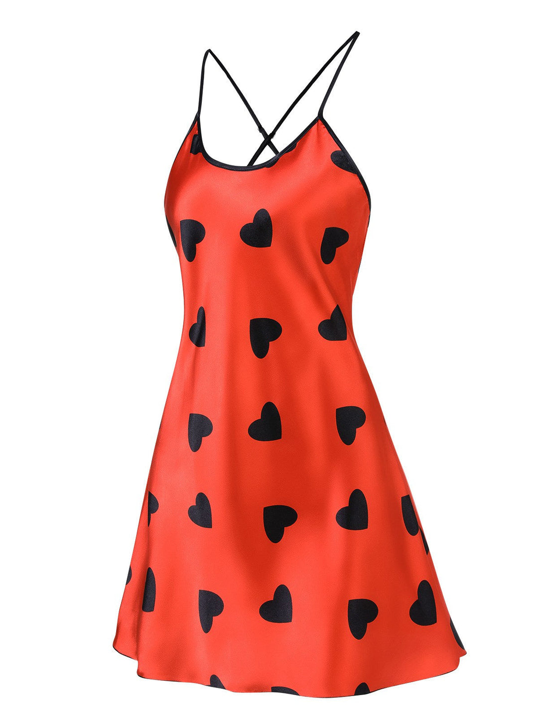 Red Heart Suspender Sleepwear, vintage fashion, retro style - perfect for women who love vintage and retro fashion