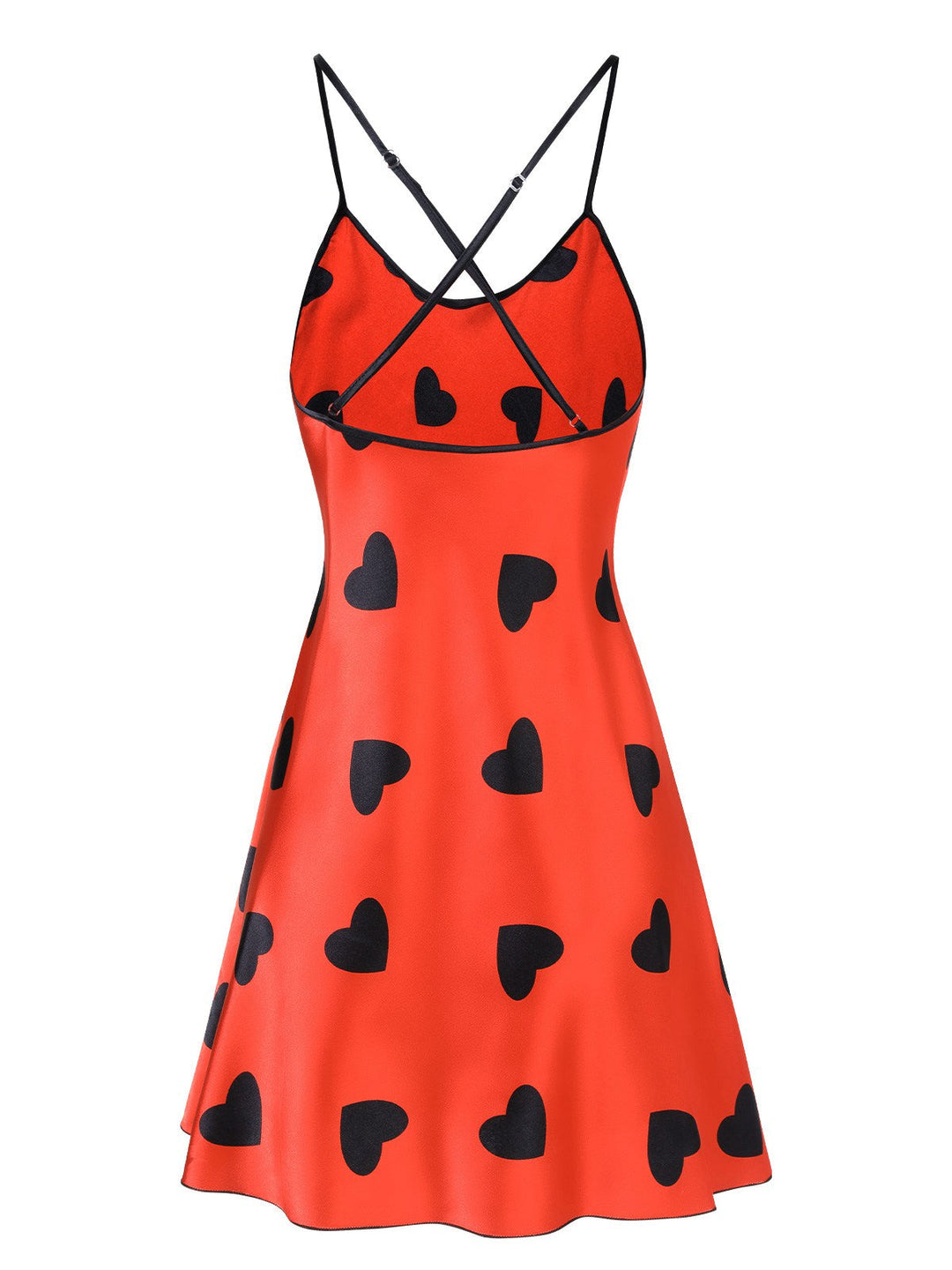 Red Heart Suspender Sleepwear, vintage fashion, retro style - perfect for women who love vintage and retro fashion