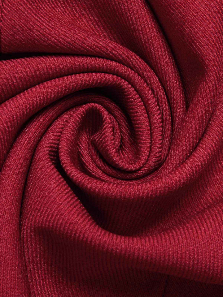 Red 1950s Lapel Double Breasted Coat - vintage fashion, style, elegant red