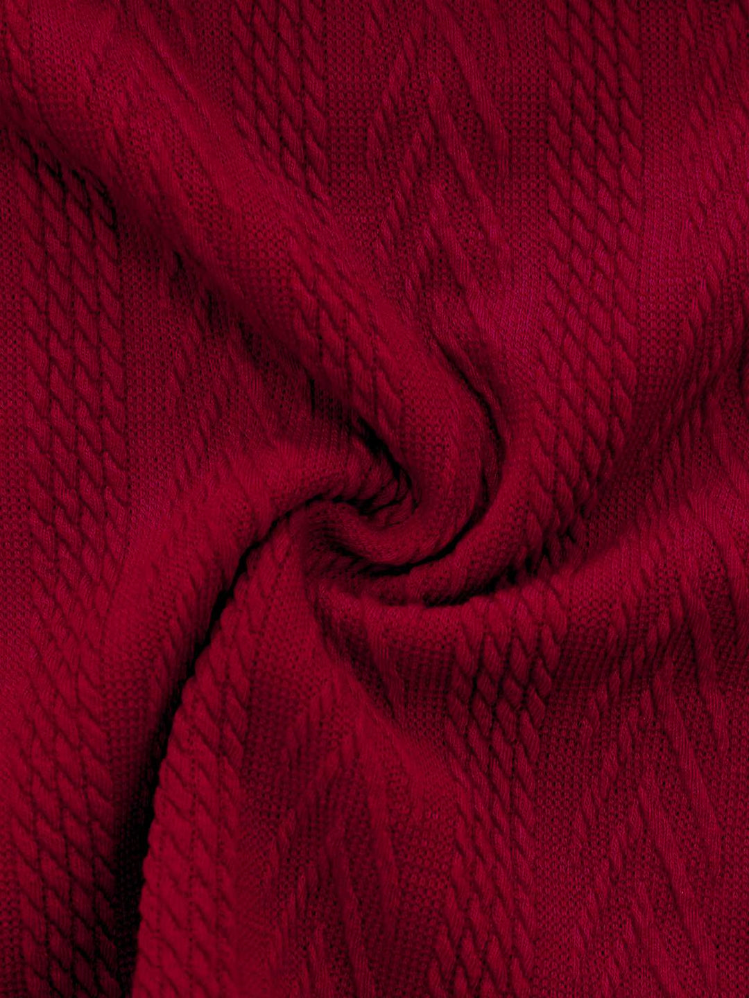 Red 1950s Off-Shoulder Knitted Sweater - vintage fashion, retro style, elegant red