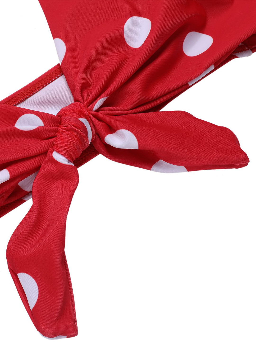 Red 1950s Polka Dot Tie Halter Swimsuit, vintage swimsuit, pin-up swimwear - perfect for women who love vintage and retro fashion