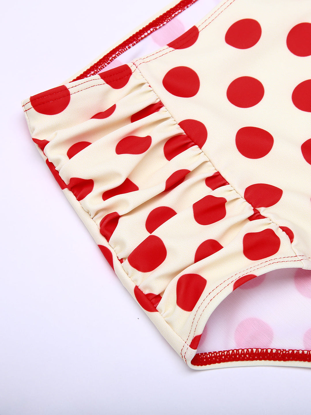 Red 1950s Polka Dots Halter Bikini Set — vintage elegance for the modern woman