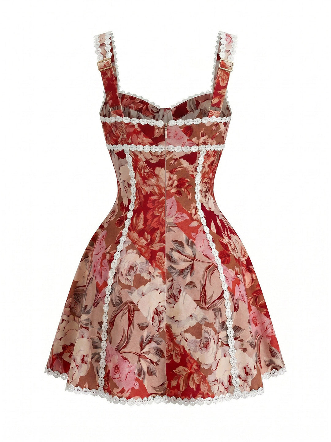 Red 1960s Lace Spaghetti Strap V-Neck Bodycon Dress, vintage dress, retro fashion, lace detail - perfect for women who love vintage and retro fashion