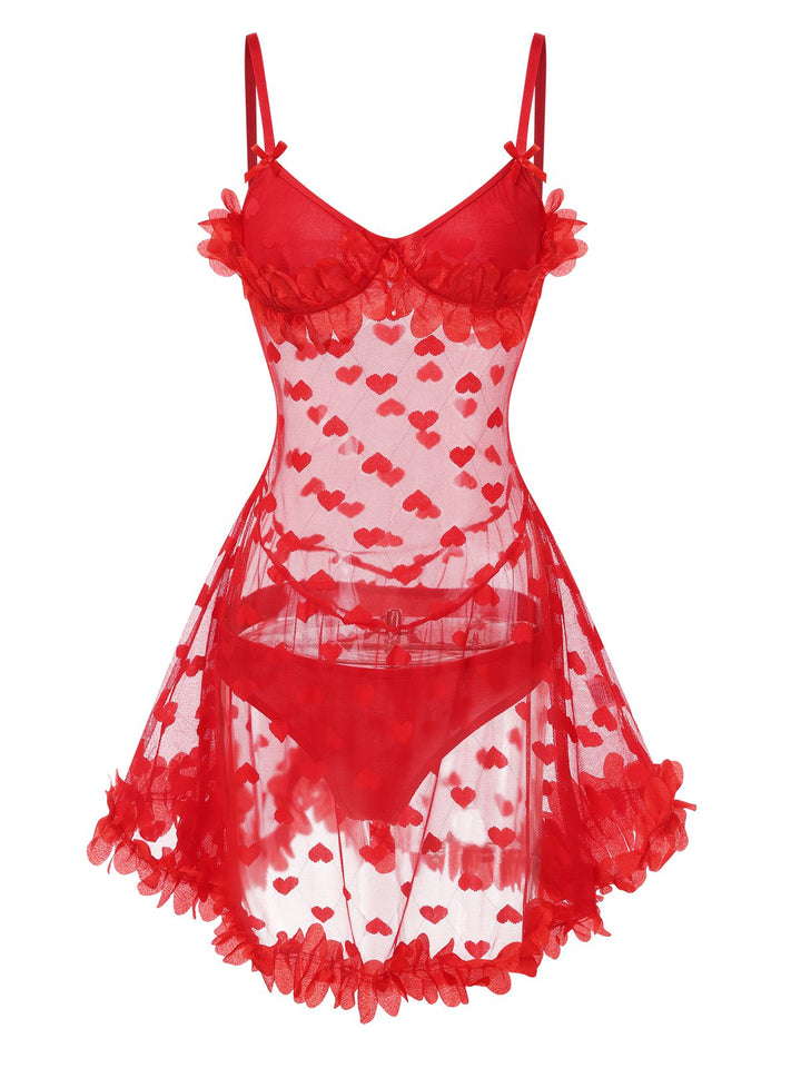 Heart Mesh Flower Edge | | vintage dress, retro fashion