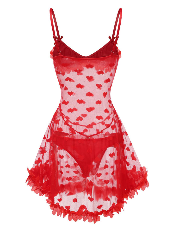 Heart Mesh Flower Edge | | vintage dress, retro fashion
