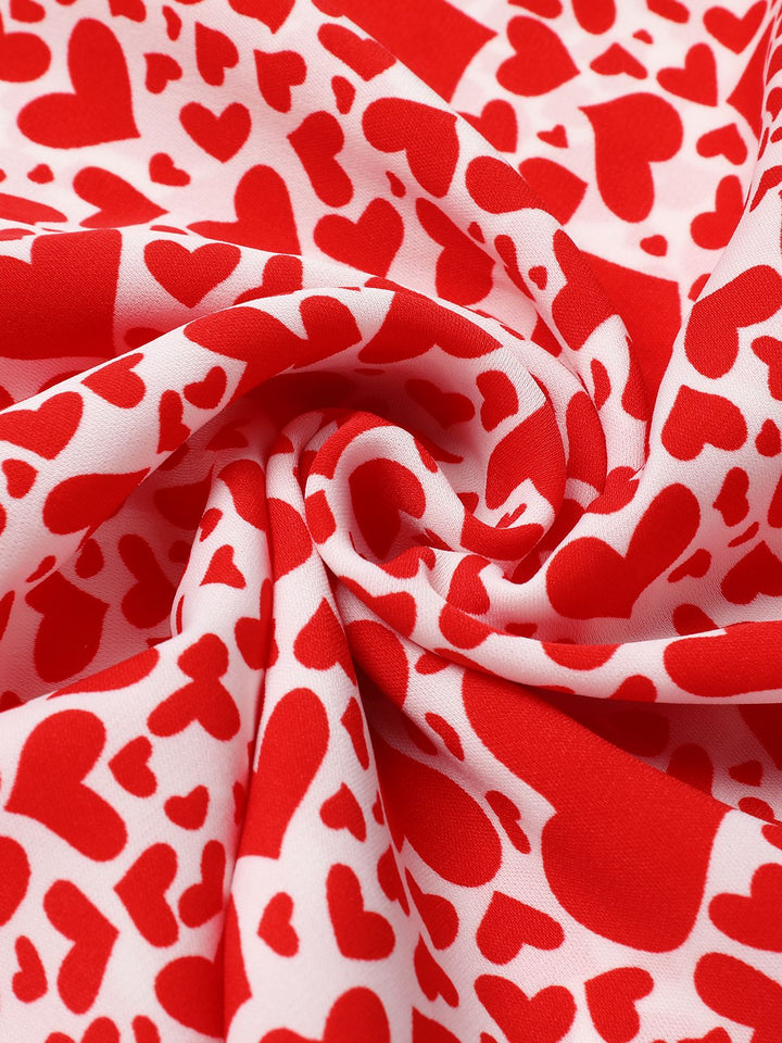 Red 1960s Heart Strap Fishtail Dress, vintage dress, retro fashion - perfect for women who love vintage and retro fashion