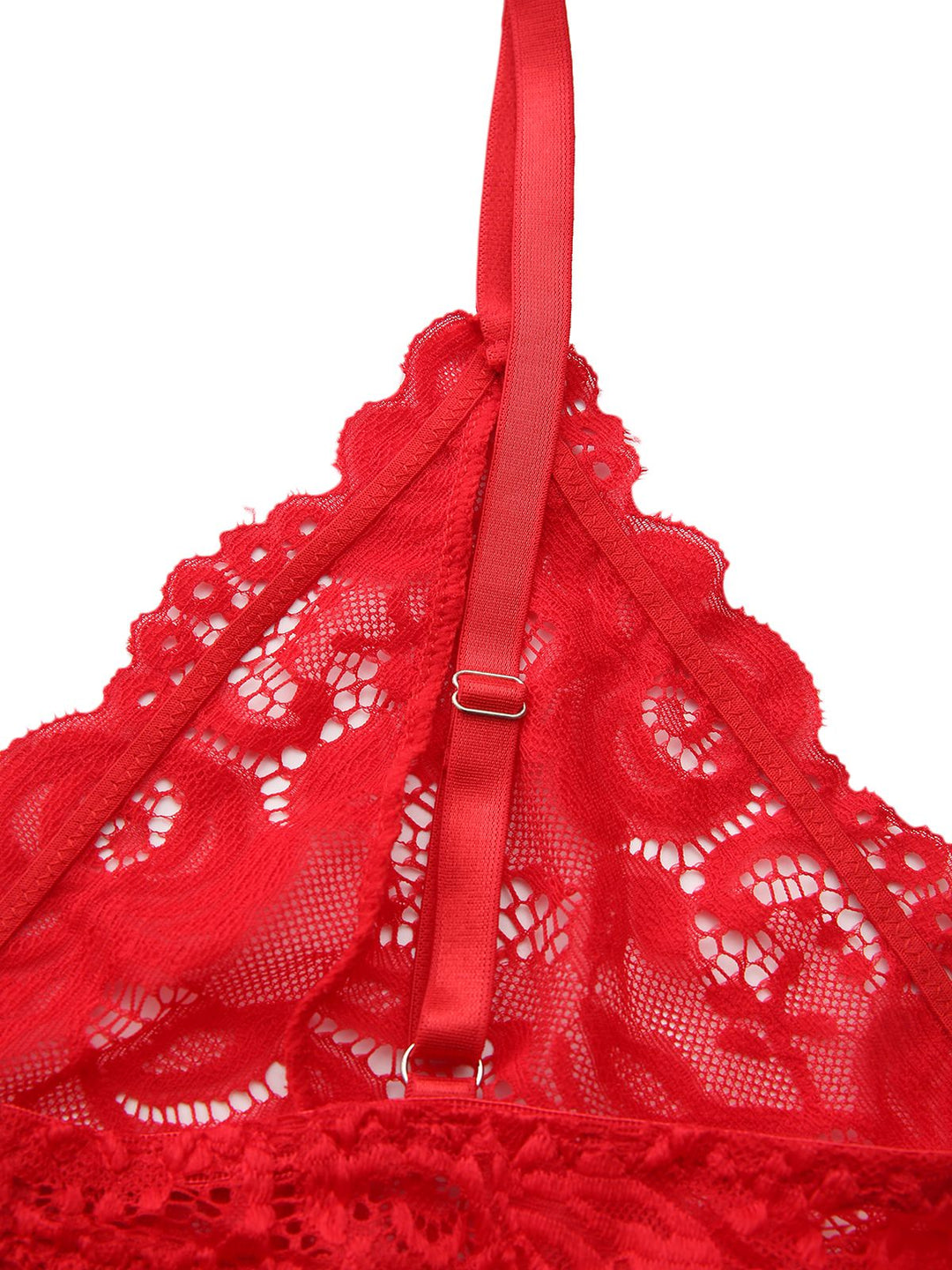 Red Lace Slip Nightgown Set - vintage nightgown, retro sleepwear, elegant red