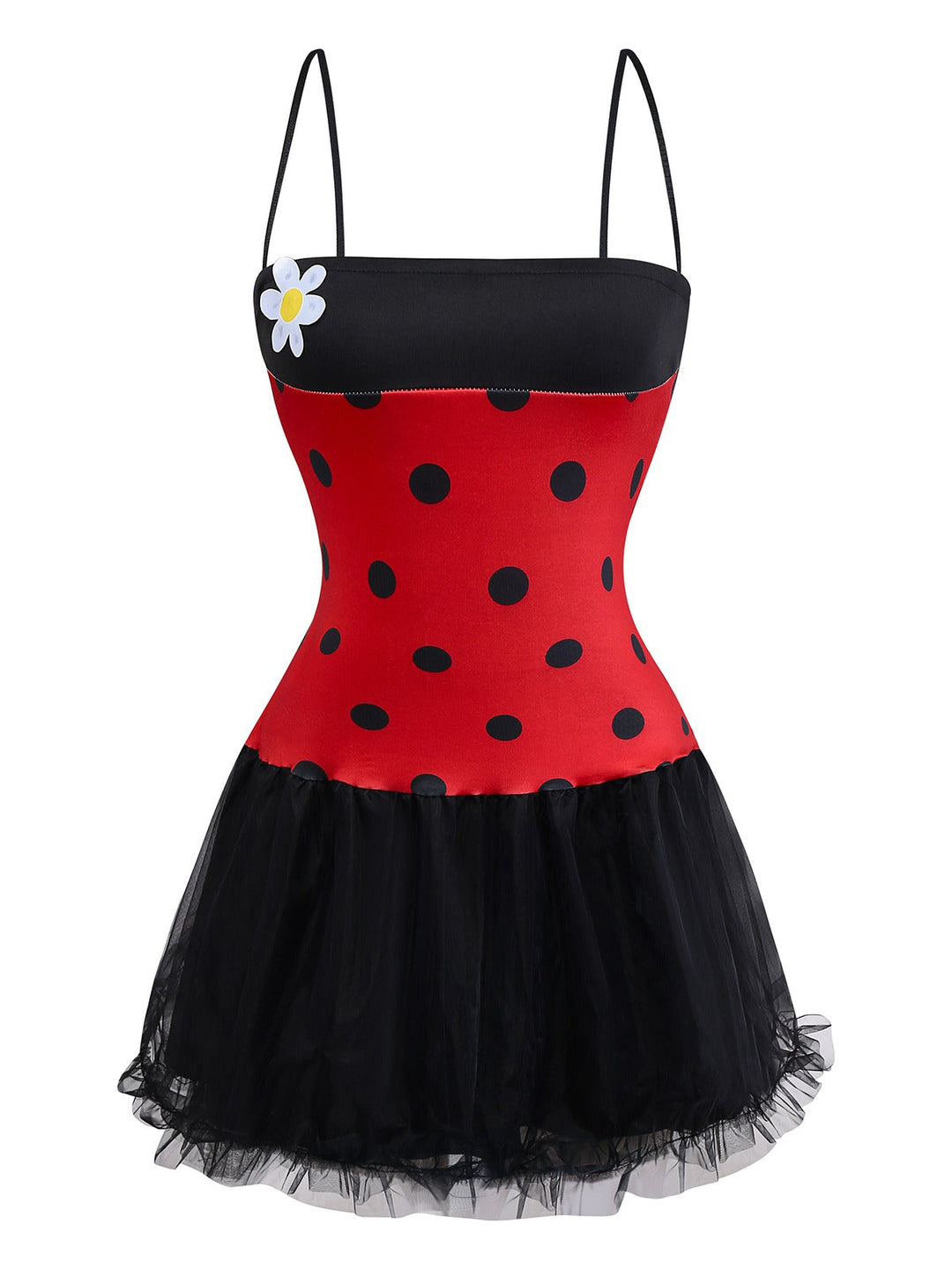 Red 1960s Miraculous Ladybug Cosplay Costume Set - vintage fashion, retro style, elegant red