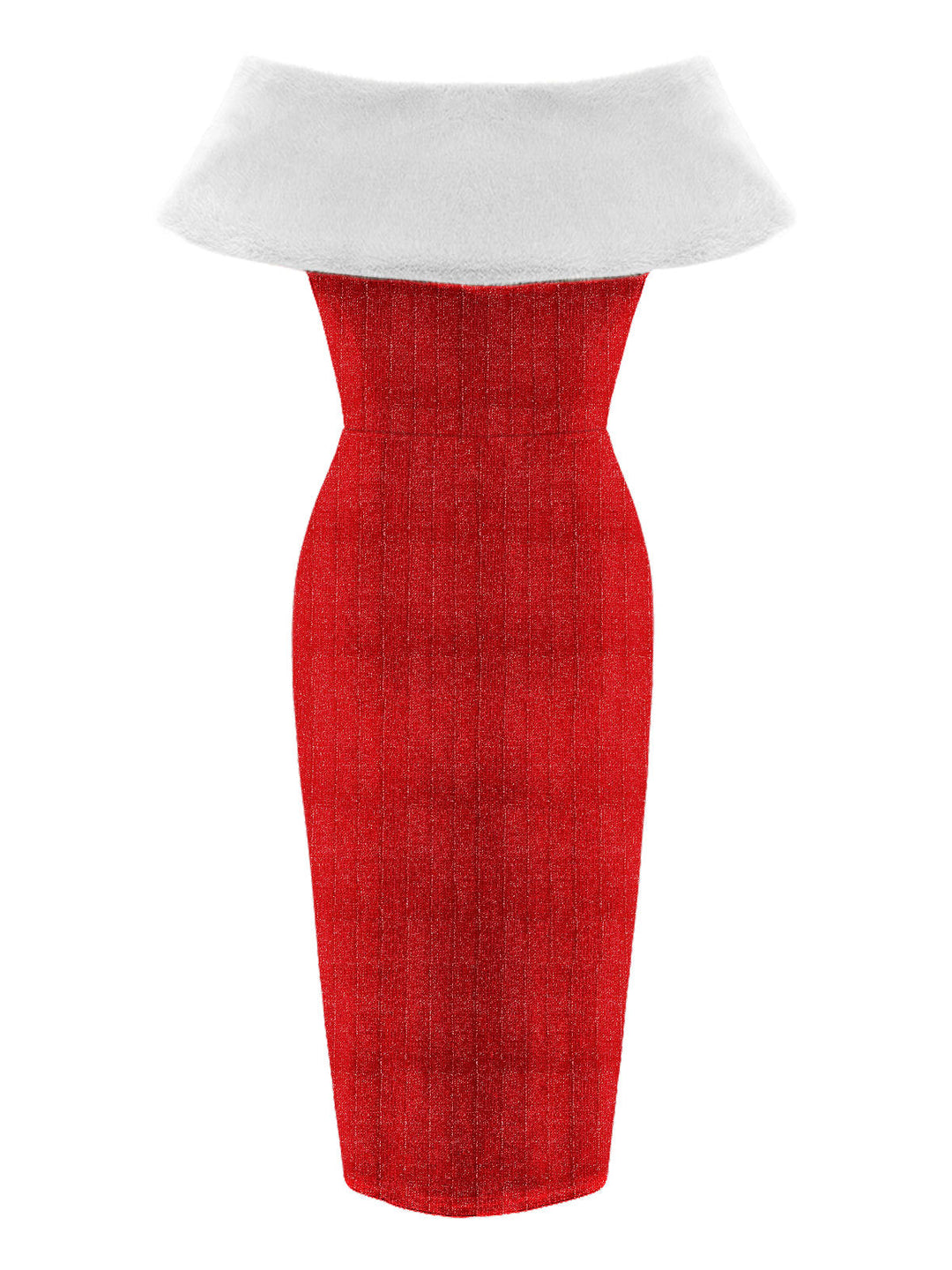 Red 1960s Plush Bow Pencil Dress With Cape - vintage dress, fashion, elegant red