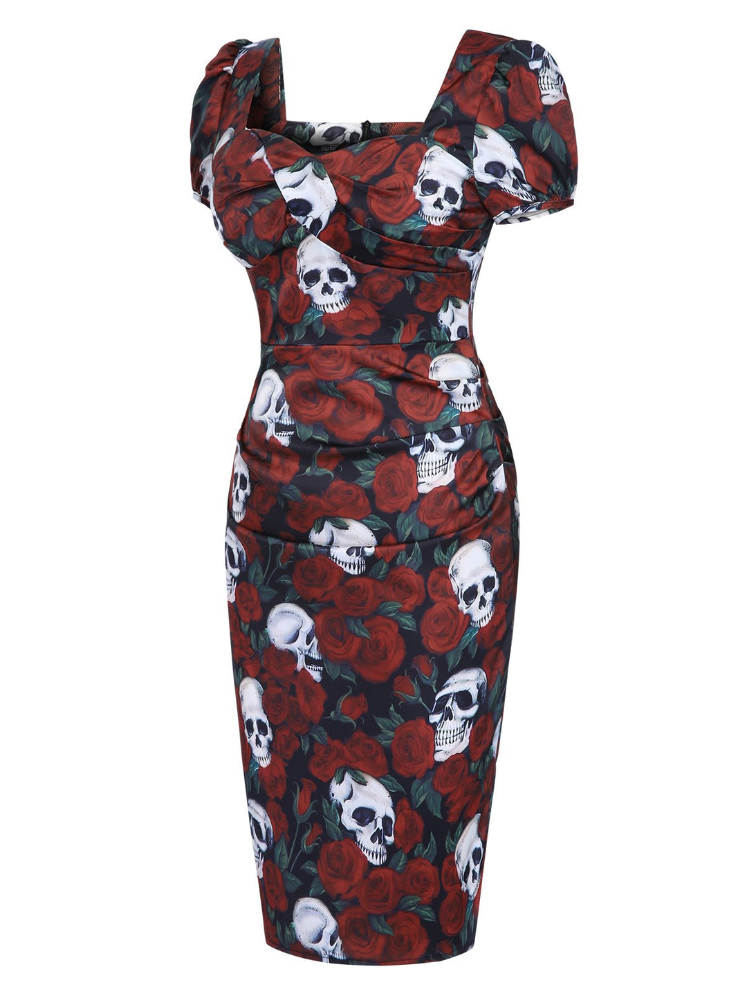 1960s Skull Sqaure Neck Pencil | 1960s | vintage dress, retro fashion