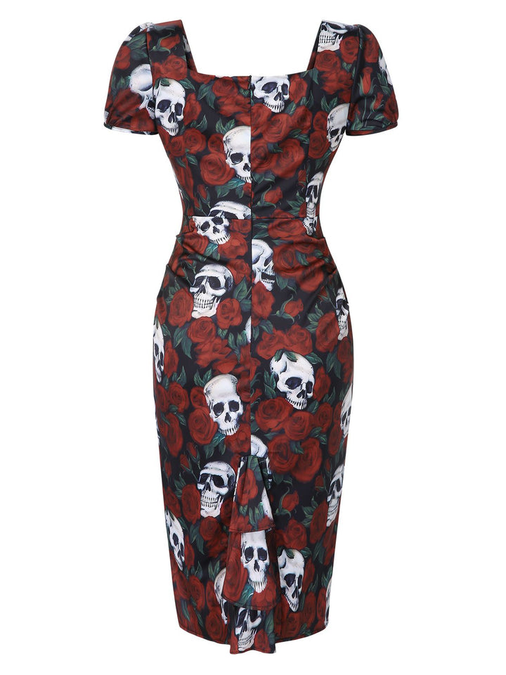 1960s Skull Sqaure Neck Pencil | 1960s | vintage dress, retro fashion