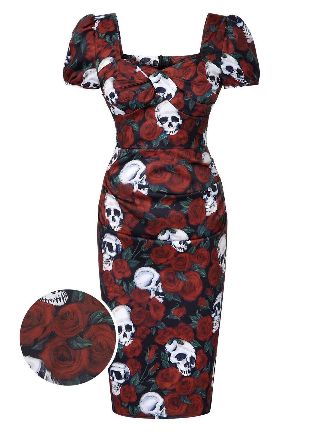 1960s Skull Sqaure Neck Pencil | 1960s | vintage dress, retro fashion