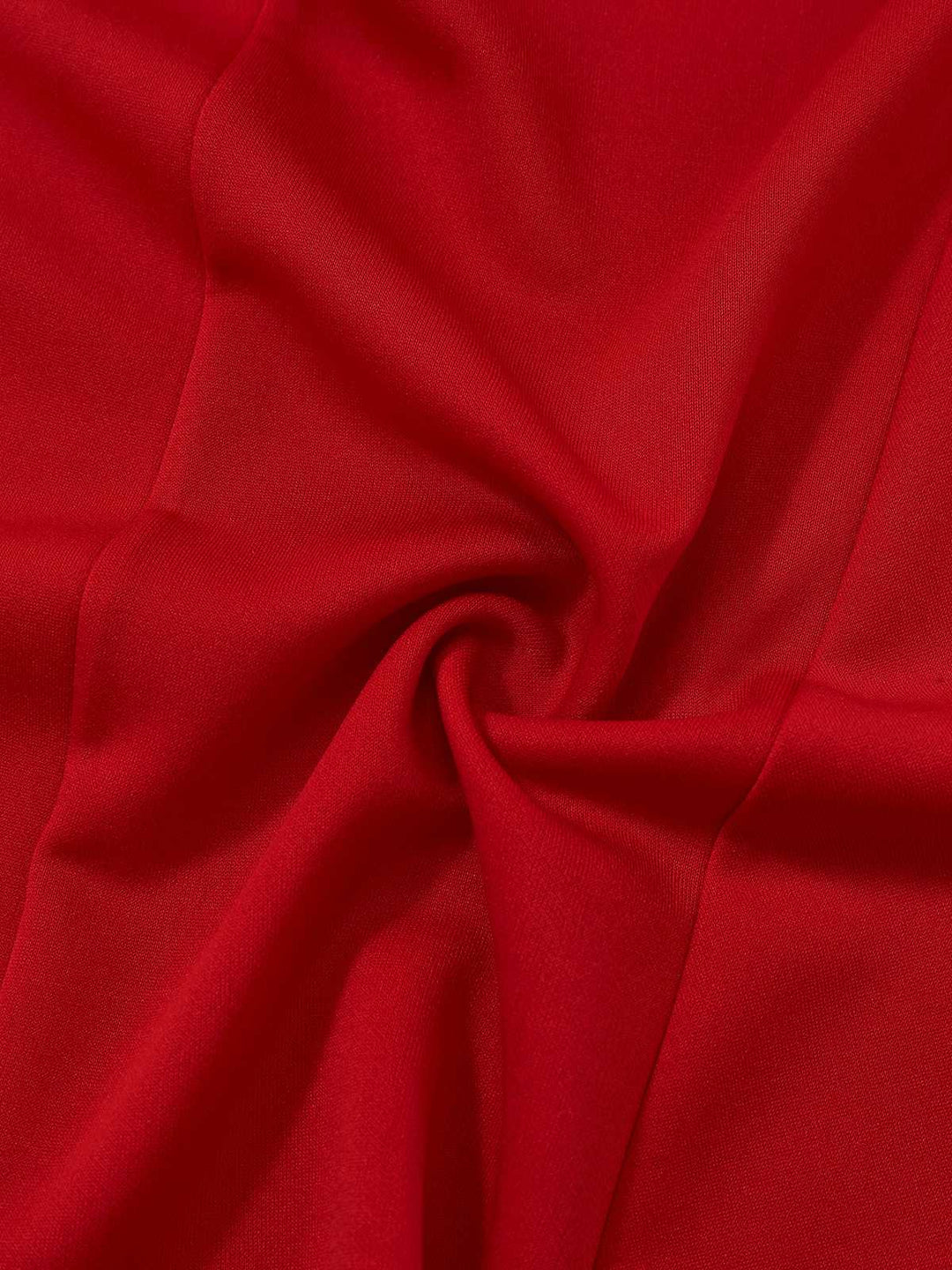 Red 1960s Ruffle Hem Asymmetric Sleeveless Dress - vintage dress, retro fashion, elegant red