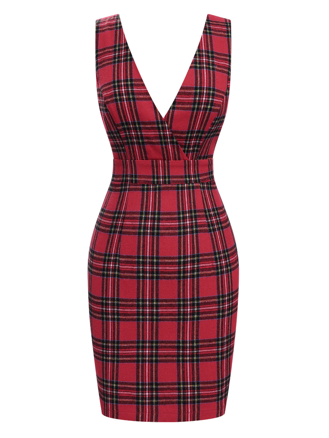 Red 1960s Tartan Plaids Suspender Dress, vintage dress, retro fashion - perfect for women who love vintage and retro fashion