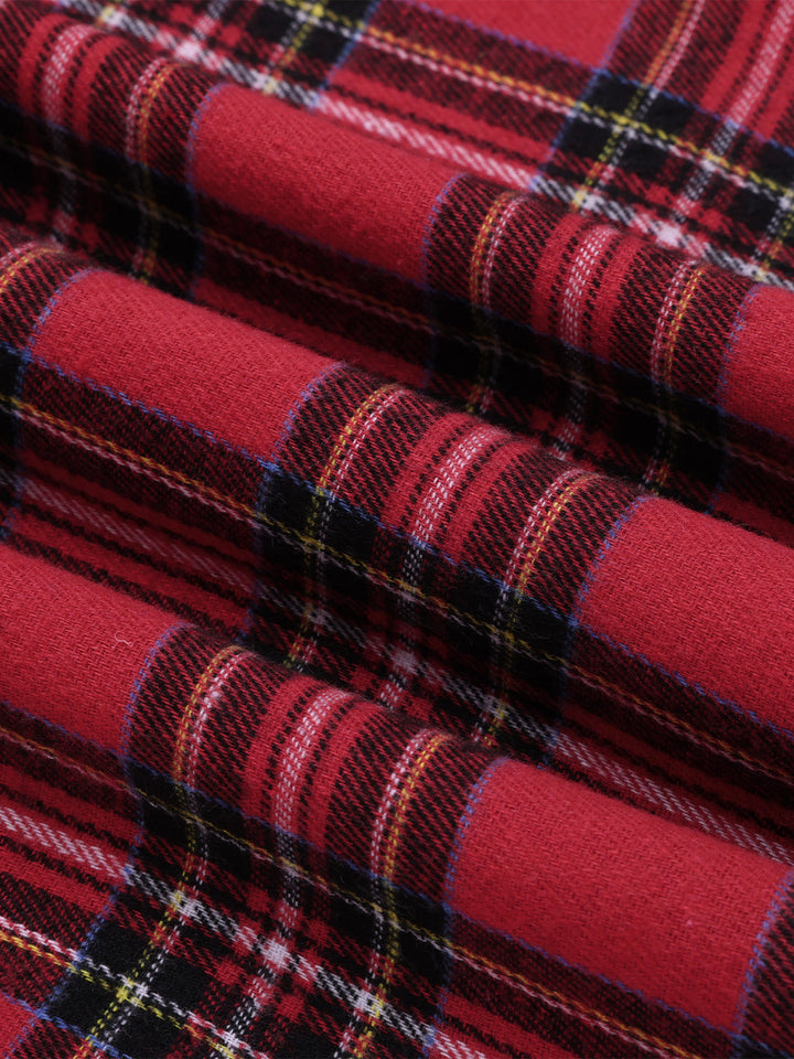 Red 1960s Tartan Plaids Suspender Dress, vintage dress, retro fashion - perfect for women who love vintage and retro fashion