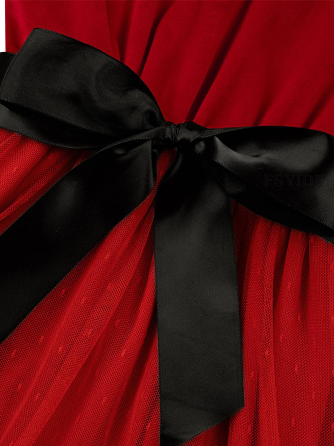 This Red 1960s Velvet Mesh Patchwork Belted Dress wraps her in 1960s elegance, one twirl at a time