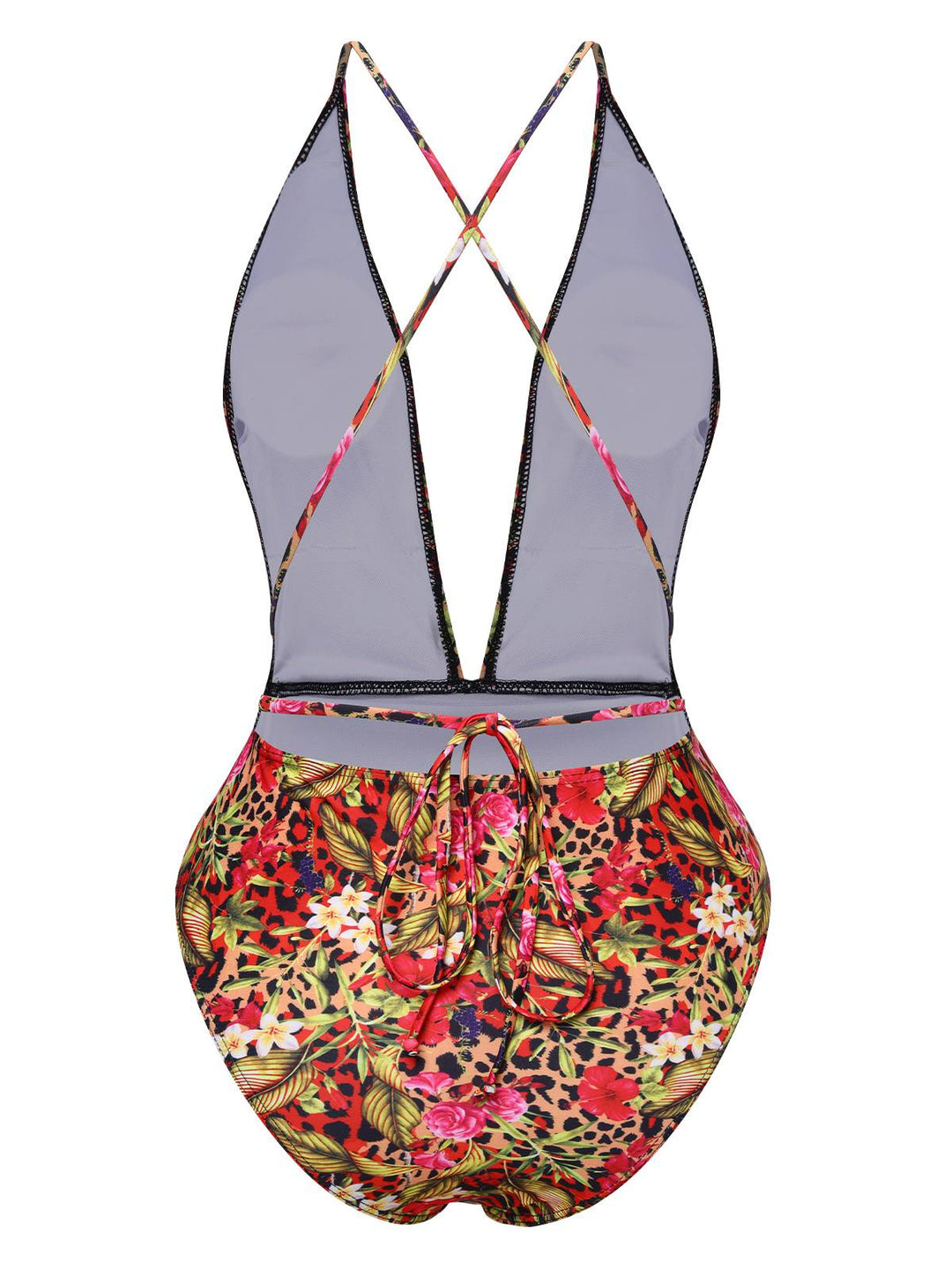 Leopard Flower OnePiece Swimsuit | | vintage swimsuit, retro beachwear