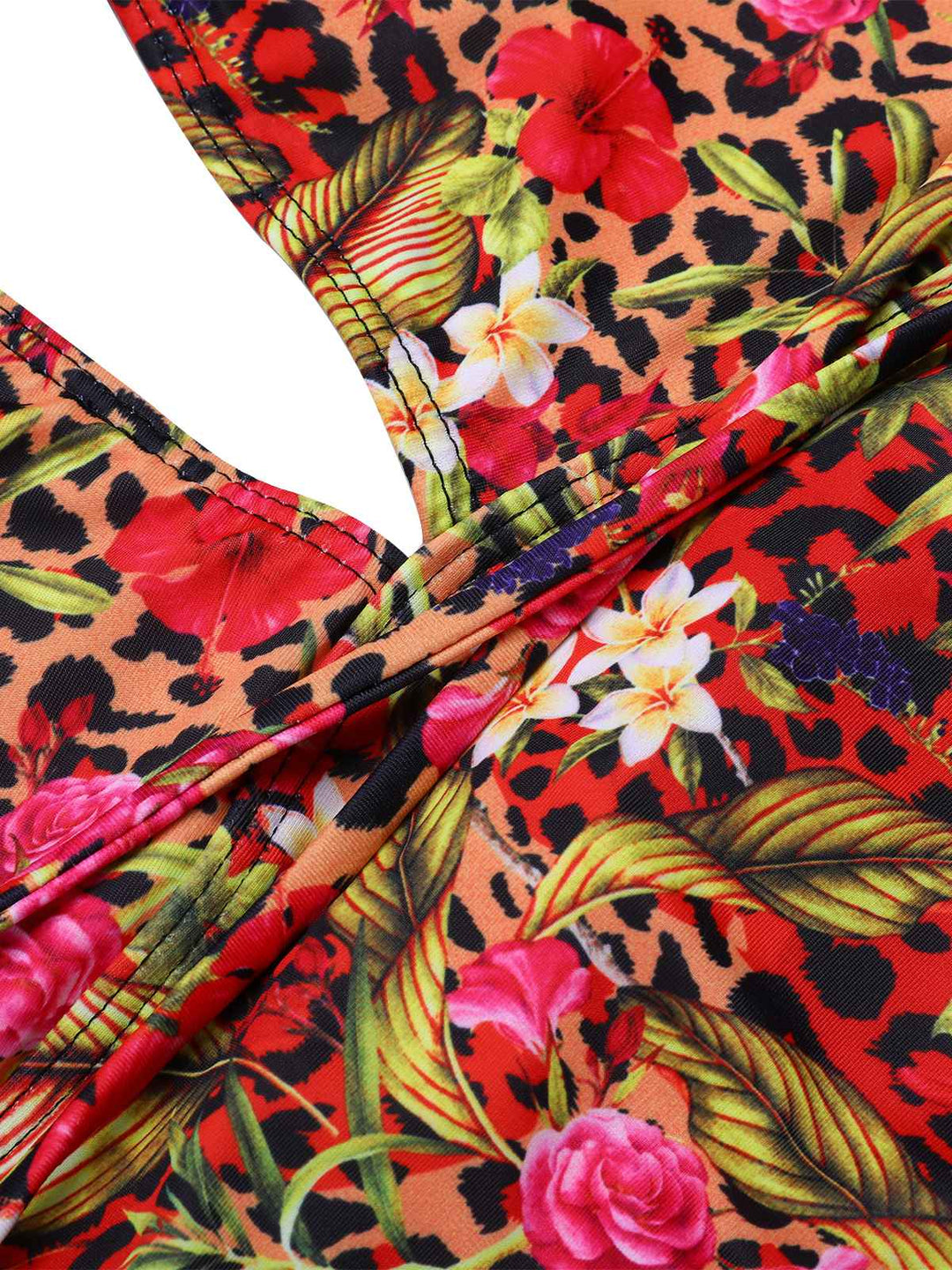 Leopard Flower OnePiece Swimsuit | | vintage swimsuit, retro beachwear