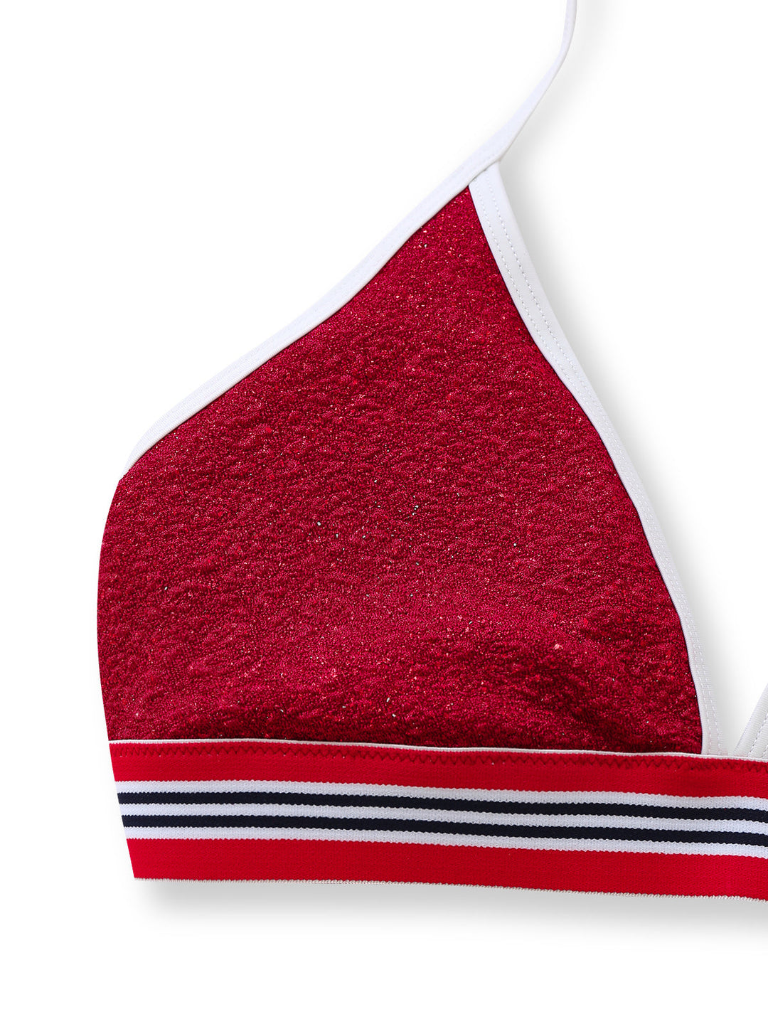 Red Glitter Halter High Waist Bikini Set, vintage swimsuit, swimwear - perfect for women who love vintage and retro fashion