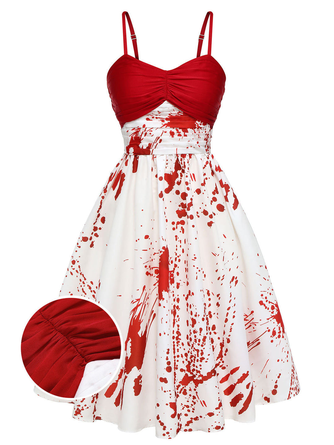 Red&amp;White 1950s Halloween Blood Dress, vintage dress, retro fashion, rockabilly, pin-up fashion - perfect for women who love vintage and retro fashion