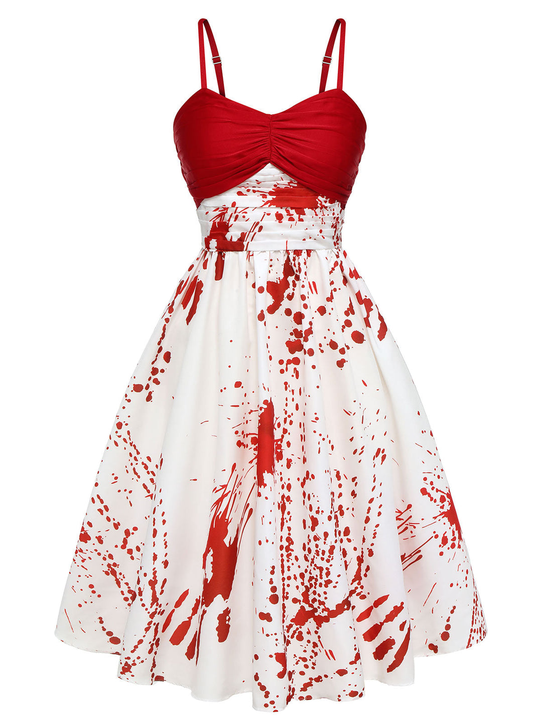 Red&amp;White 1950s Halloween Blood Dress, vintage dress, retro fashion, rockabilly, pin-up fashion - perfect for women who love vintage and retro fashion