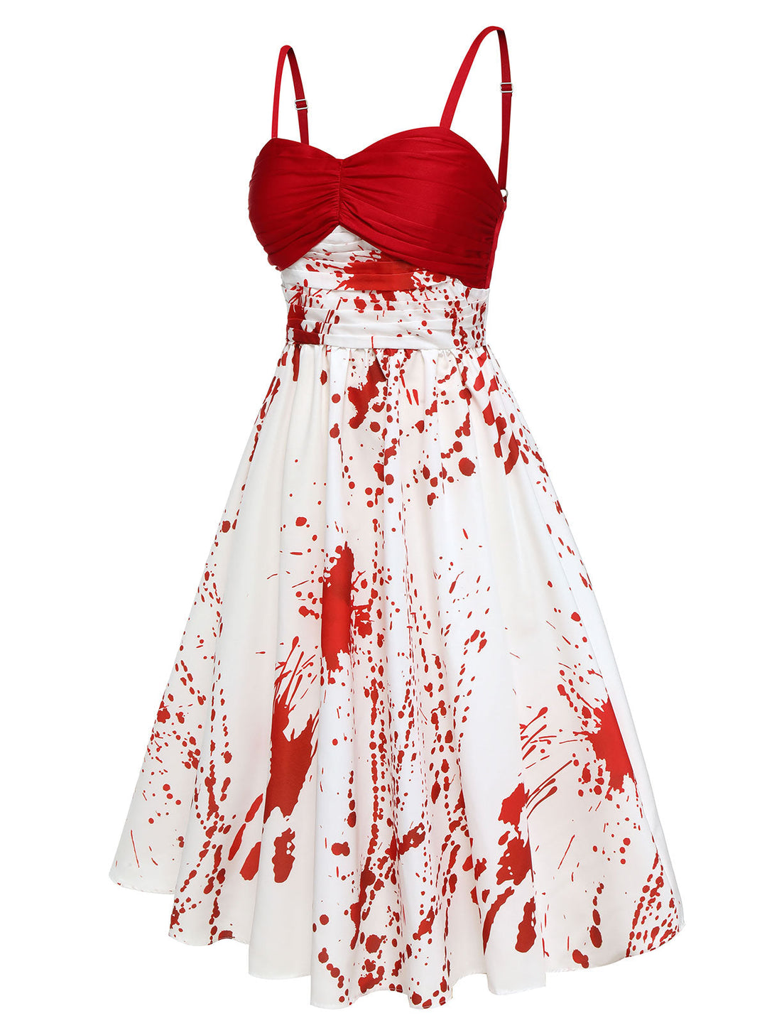 Red&amp;White 1950s Halloween Blood Dress, vintage dress, retro fashion, rockabilly, pin-up fashion - perfect for women who love vintage and retro fashion