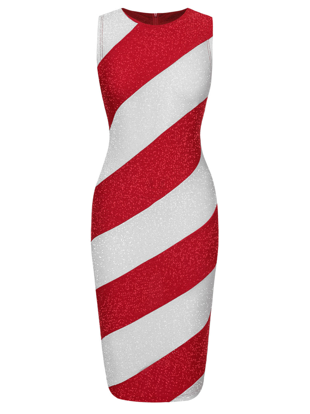 Red&amp;White 1960s Pinstriped Pencil Dress: where 1960s romance meets her modern spirit