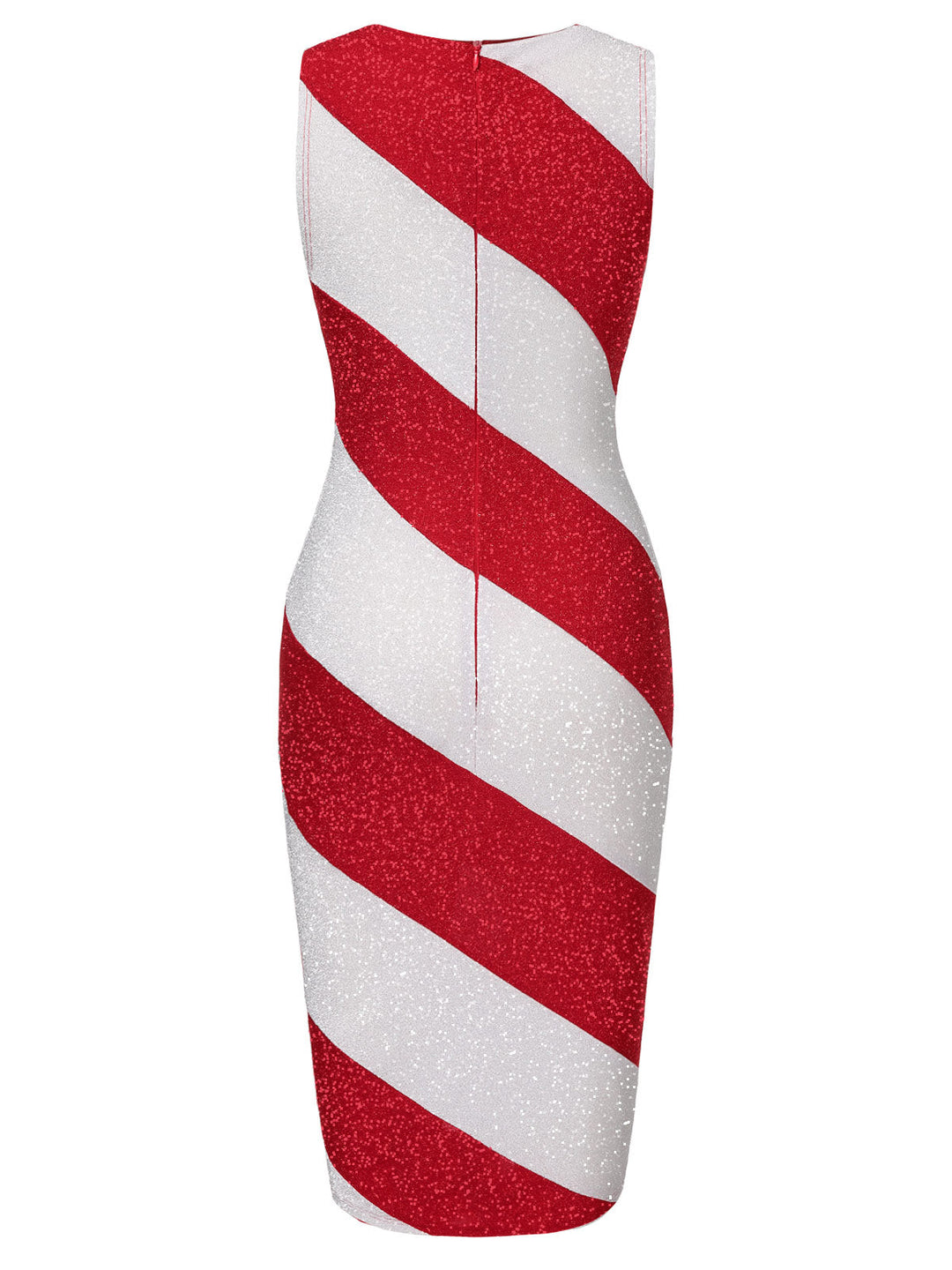 Red&amp;White 1960s Pinstriped Pencil Dress — the kind of 1960s dress that makes strangers smile