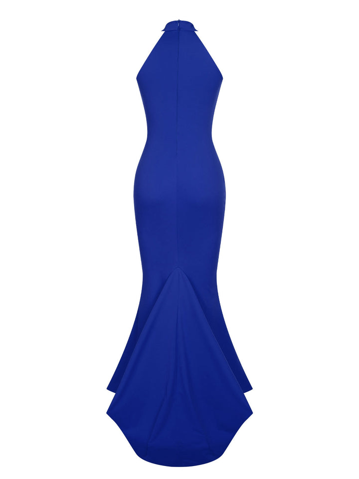 Retro 1930s Solid Halter Mermaid Dress, vintage dress, retro fashion - perfect for women who love vintage and retro fashion