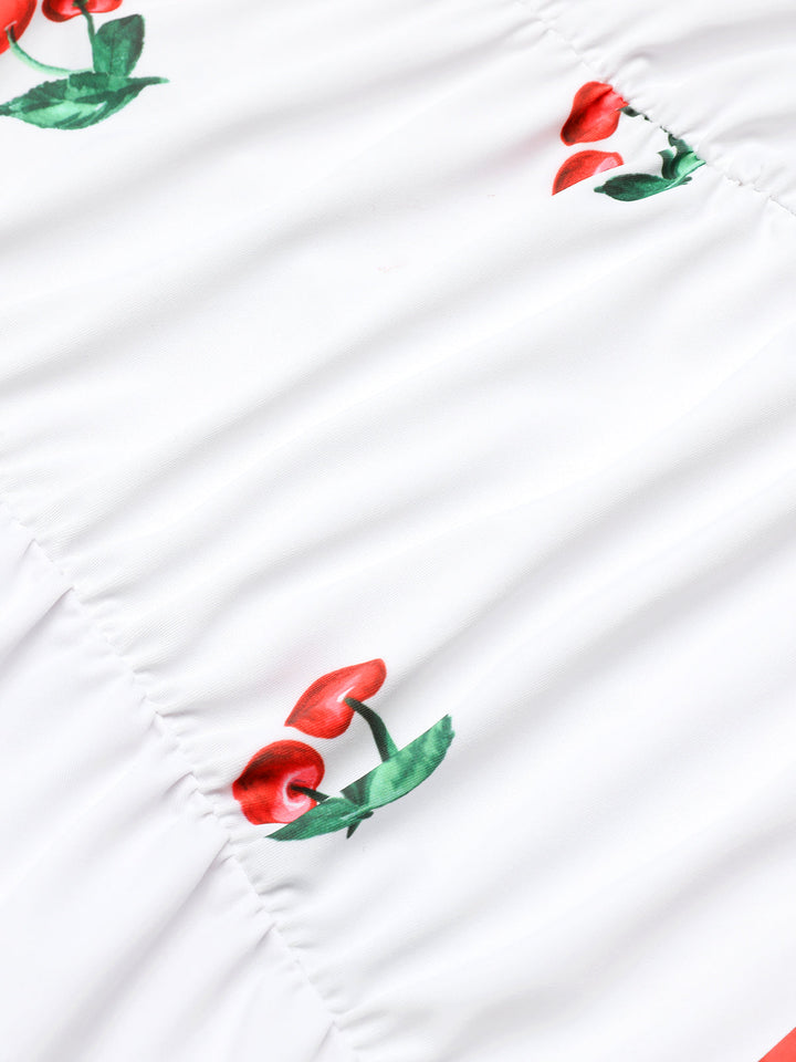 Retro 1950s Cherry Summer One-piece Swimsuit: timeless style reimagined