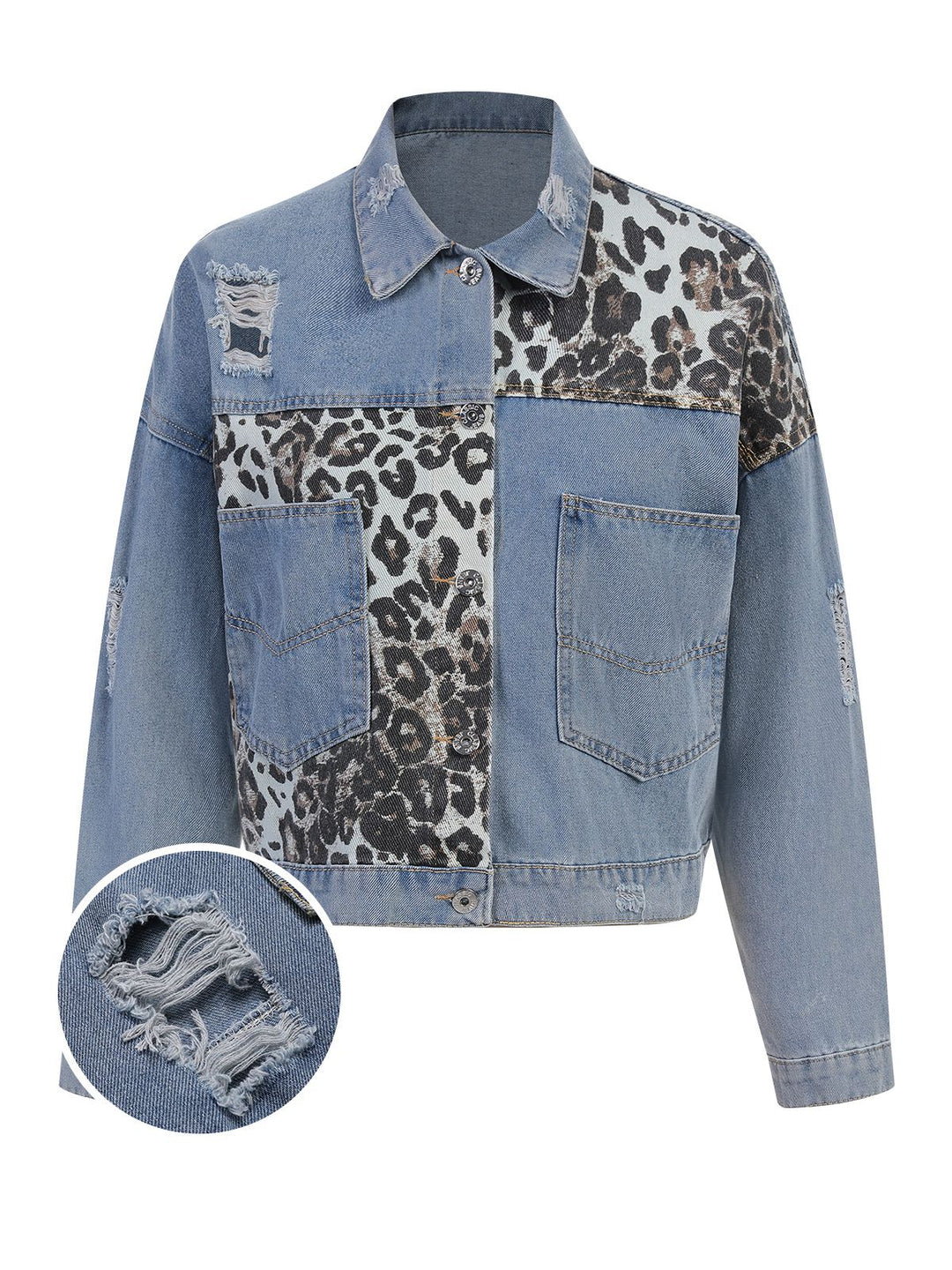 Retro 1980s Leopard Patchwork Denim | 1980s | vintage outerwear, retro jacket