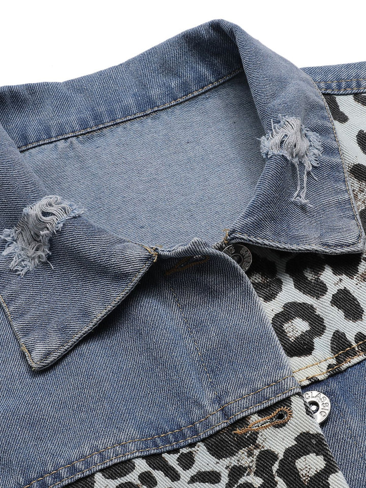 Retro 1980s Leopard Patchwork Denim | 1980s | vintage outerwear, retro jacket