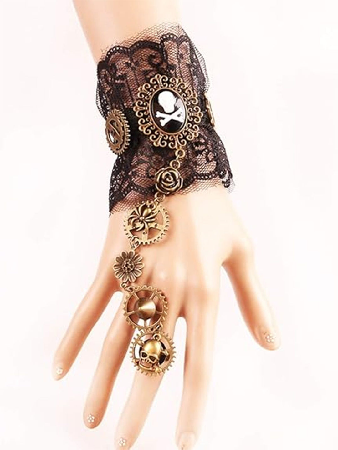 Retro Halloween Gear Steampunk Bracelet, vintage fashion, retro style - perfect for women who love vintage and retro fashion