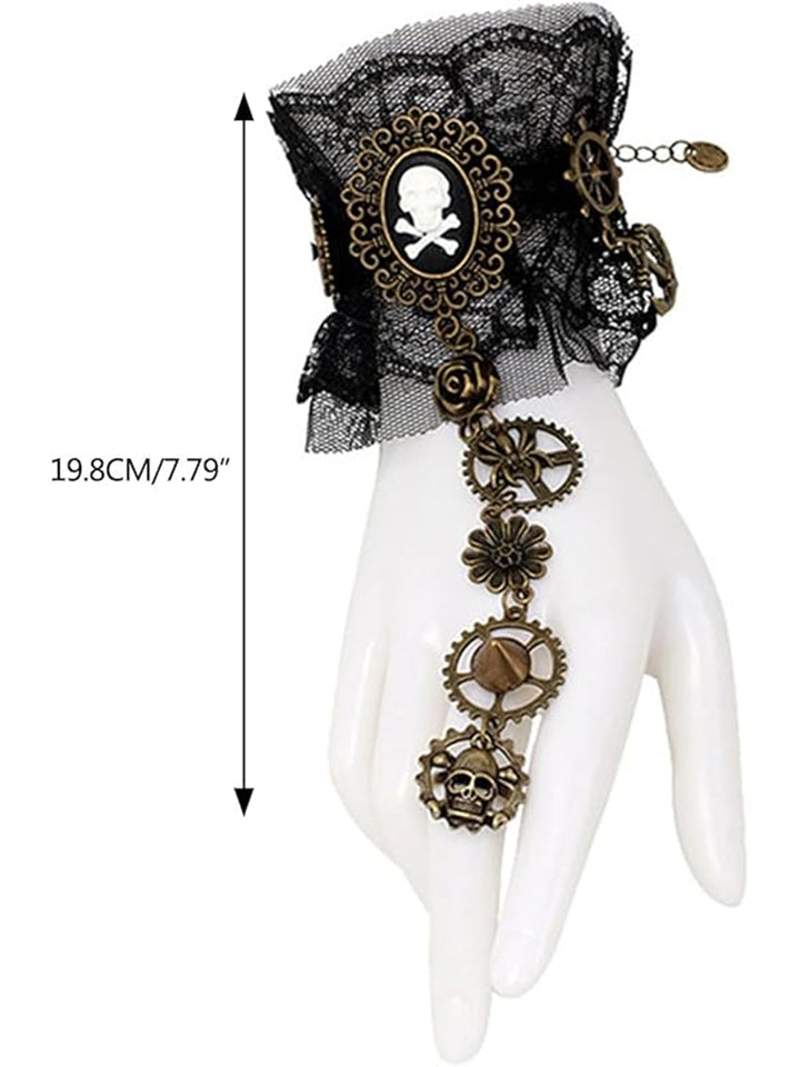 Retro Halloween Gear Steampunk Bracelet, vintage fashion, retro style - perfect for women who love vintage and retro fashion