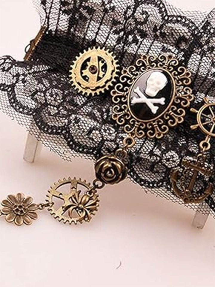 Retro Halloween Gear Steampunk Bracelet, vintage fashion, retro style - perfect for women who love vintage and retro fashion