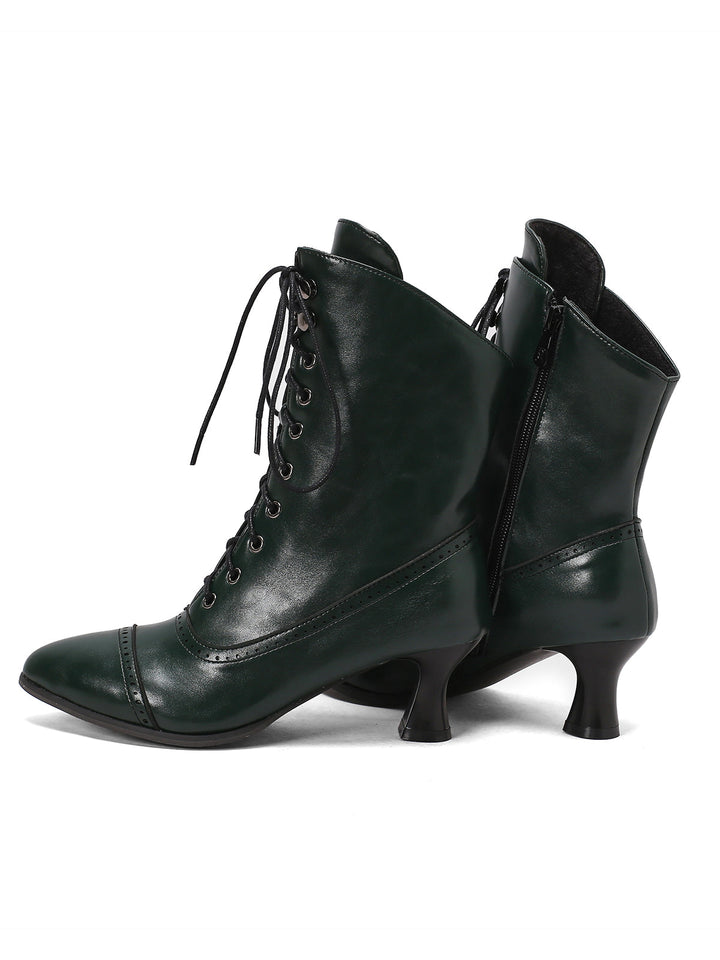 Retro Leather High Heel Boots, vintage fashion, retro style - perfect for women who love vintage and retro fashion