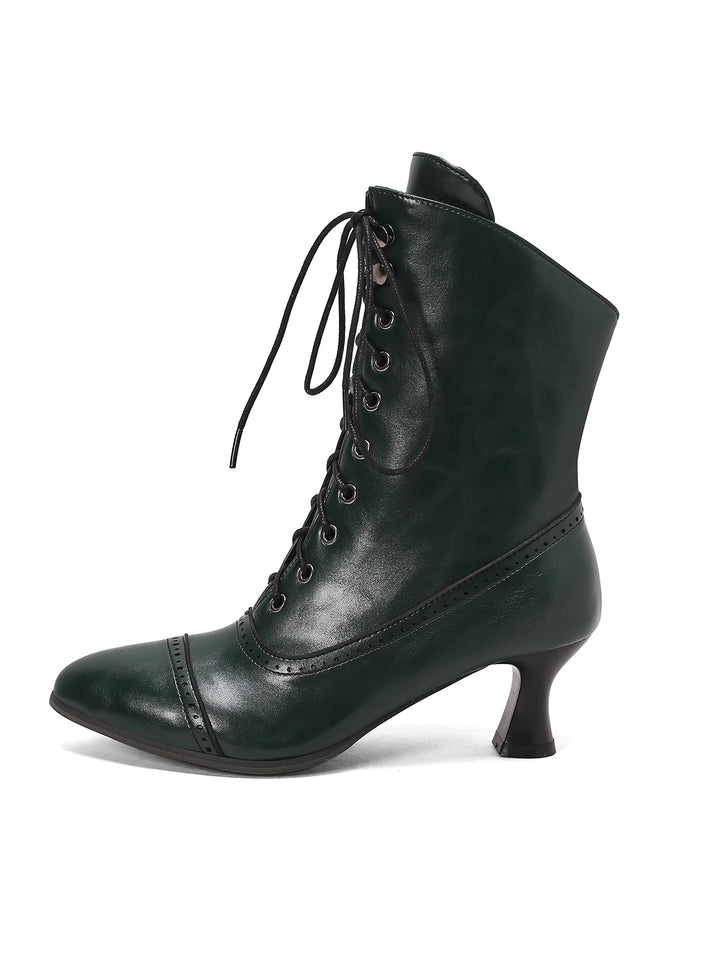 Retro Leather High Heel Boots, vintage fashion, retro style - perfect for women who love vintage and retro fashion
